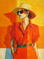 Žlutá dívka - originál - Jitka Nesnídalová